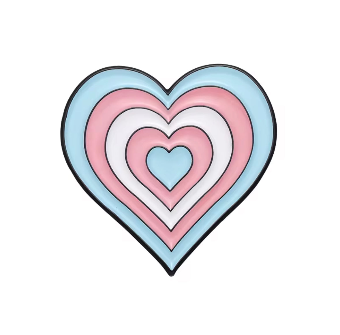 Trans Heart - Enamel Pin