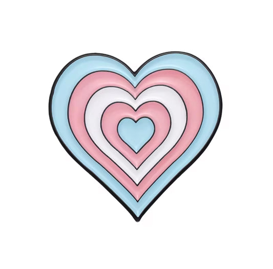 Trans Heart - Enamel Pin