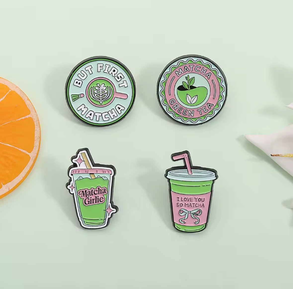 Matcha Collection - Enamel Pins